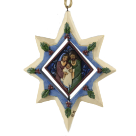 Star Ornament with Holy Family H13cm Jim Shore 6006684 retired *