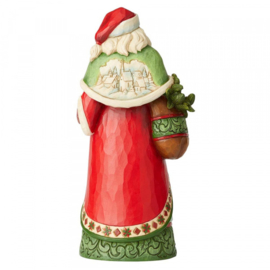 Christmas is Calling H 26cm Jim Shore 6004134 Santa, Kerstman retired , laatste exemplaren *