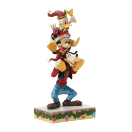 Mickey & Friends "A Holiday Pile Up" H20 cm Jim Shore 6018706 PREORDER