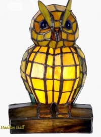 9328 * Tiffany lamp H24cm "Uil"