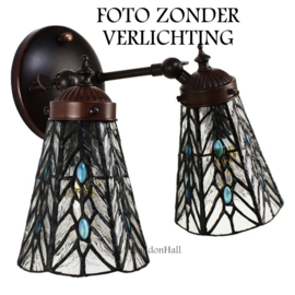6215 * Wandlamp met 2 Tiffany kappen Ø13cm Celestial Light