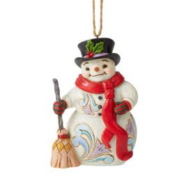 Fox & Snowman with Scarf - Set van 2 Jim Shore Hanging Ornaments retired *