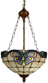 5807 8842 * Hanglamp Tiffany Ø40cm Lila Rose en Blauw