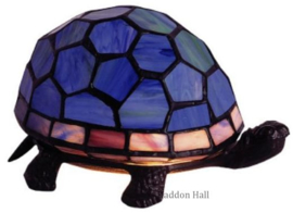 Tiffany lamp "Schildpad" B22cm Blauw *