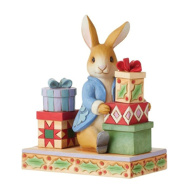 Peter Rabbit with Presents H8cm Jim Shore 6010689  aanbieding