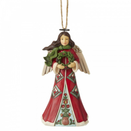 Angel with Wreath - Hanging Ornament - H12cm Jim Shore 6006681