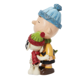 "A Warm Hug" Snoopy Hugging Charlie Brown *  H14cm Jim Shore 6013043 Peanuts