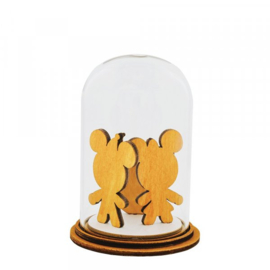 Mickey & Minnie Stolpje "Making Friends" - Mickey & Minnie Gingerbread with Snowman  A30541