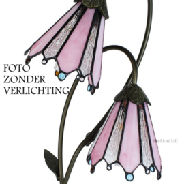6251  Bureaulamp H61cm met 2 Tiffany kappen Ø15cm Harlequin '
