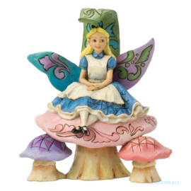 Alice on Mushroom & Storybook - Set van 2 retired Jim Shore beelden *