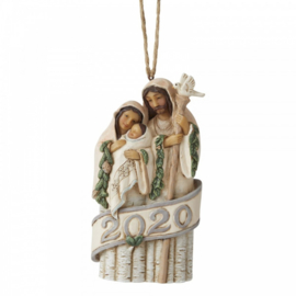 White Woodland Holy Family 2020 Hanging Ornament H11,5cm Jim Shore 6006588