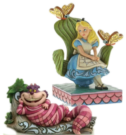Alice & Cheshire Cat - Set van 2 Jim Shore beelden