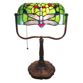 6012 * Bureaulamp Tiffany  Dragonfly Green