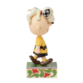 "Head Honcho" Snoopy on Charlie Brown's Head H15,5cm Jim Shore 6016270