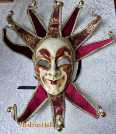 543 Venetiaanse Masker "Clown" Zwart