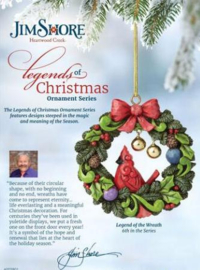 Cardinal in Wreath Hanging Ornament uit 2018 * - Jim Shore 6002801 retired