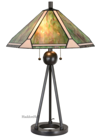 6165 Tafellamp H73cm met Tiffany kap Ø50cm Dune
