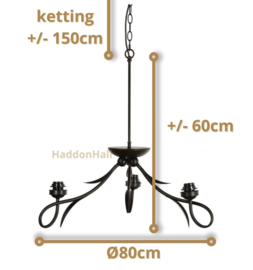 8410 * Ophanging voor 3 kappen Ø80cm Lovely