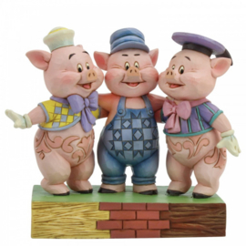 Silly Symphony - Big Bad Wolf & Tree Little Pigs Set van 2 -Jim Shore * retired