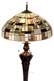 1143 9459 * Vloerlamp Tiffany Ø50cm Bolling in de voet  Art Deco Green