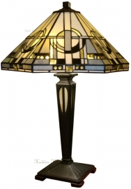 TM25 FB20M Tafellamp Tiffany H54cm Ø42cm "Metropolitan"