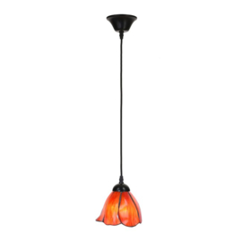 8200 * Hanglamp Textielsnoer met Tiffany kap Ø17cm Poppy