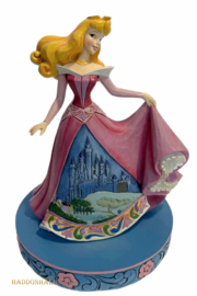 Aurora Castle Dress + BASE COLOR Ø13cm "Once Upon a Kingdom"  Jim Shore 4045242  retired