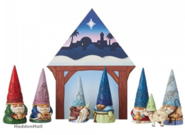Gnomes Mini Nativity Set + Base Ø22cm Jim Shore Retired item *