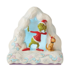 Grinch Standing by Mounds of Snow Illuminated H15cm Jim Shore 6010780 retired