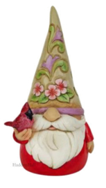 Gnome with Red Bird H11,5cm Jim Shore 6010284, retired, laatste exemplaren *