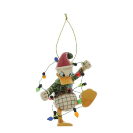 Donald Duck Wrapped in Lights Ornament  H10cm Jim Shore 6017548