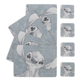 Stitch - Set van 4 Placemats 21,5x29cm  en 4 onderzetters Enchanting Disney