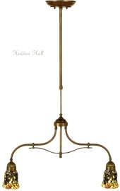 9920x2 700 * Hanglamp 70cm met 2 Tiffany kappen Ø12cm "Libelle"