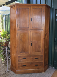 Kast Hoekkast 211cm B133cm Massief Teakhout