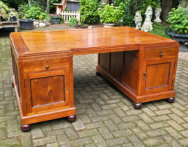 Bureau Partnerdesk 120x180cm H78cm Massief Teakhout