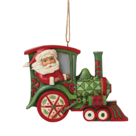 Santa Train Engine Ornament H9cm Jim Shore 6015540 , superaanbieding