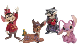 Mini Figurines - Set van 4 - Bambi , Meeko , Timothy & Angel - Jim Shore *