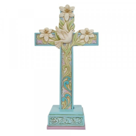 Easter Cross with Lillies & Dove H20cm Jim Shore 6010280 aanbieding *