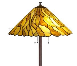 8444 Vloerlamp Bruin 3xE27 met Tiffany kap Ø50cm Jade