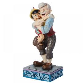 Pinoccio & Gepetto H18cm + Jim Shore Base Color Ø13cm 6015019 , op voorraad