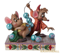 Cinderella - Jaq & Gus + Jim Shore  Base Gekleurd Ø22cm 6015020