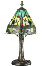 64099 Tafellamp Tiffany H32cm Ø15cm Green Dragonfly