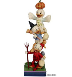 Mickey, Kwik Kwek Kwak & Minnie - Set van 3 Halloween beelden - Jim Shore retired *
