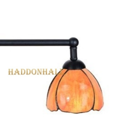 8205 Hanglamp Zwart B90cm met 3 Tiffany kappen Ø17cm Tulipa