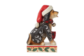 Highland Glen Dog with Santa Hat H14cm Jim Shore 6012867 *