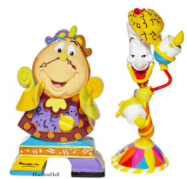 Set van 2 Romero Britto mini figurines - Cogworth & Lumiere *