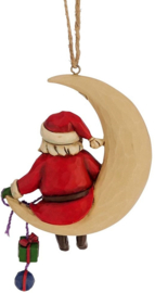 Santa Crescent Moon Ornament H9cm Jim Shore 4047786 * Retired
