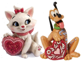Marie & Pluto with Heart H6,5cm Set van 2 Mini figurines *