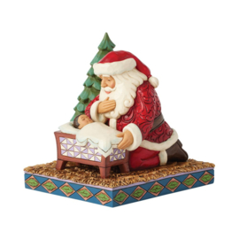 Santa Kneeling Baby Jesus "Christmas Miracle" Jim Shore 6017009