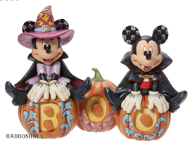 Mickey & Minnie Boo Glow in the Dark Pumpkins H18cm Jim Shore 6013052